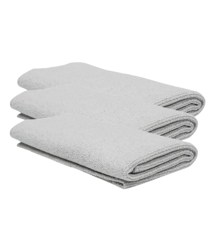 Gray Ultra Plush Edgeless Microfiber Towels (3-pack)